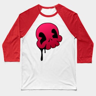 Skull Drip'z Red and Black Baseball T-Shirt